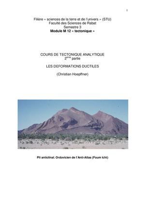 Cours De Tectonique