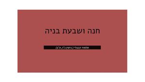 חנה ושבעת בניה