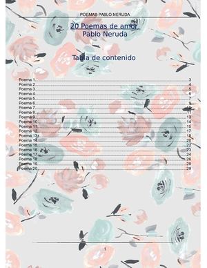 Pablo Neruda 20 Poemas De Amor