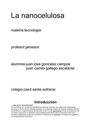 La Nanocelulosa juanjo