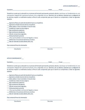 Carta De Compromiso Alumnos