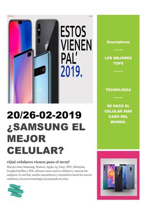 LOS MEJORES CELULARES 2019