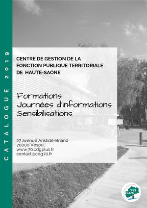 Cdg 70 - Catalogue de Formation 2019