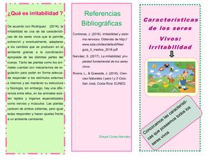 Característica de los seres vivos:Irritabilidad