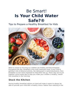 Tips to Prepare a Healthy Breakfast for Kids