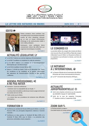 La Lettre Des Notaires Du Maroc Mars