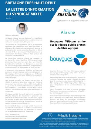 Lettre d'information Bretagne Très Haut Débit n°2