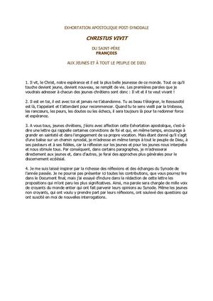 Calameo Pape Francois Exhortation Apostolique Christus Vivit