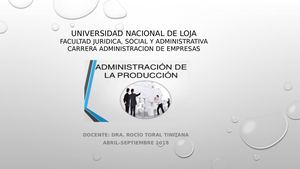 Evolución de Administración de la Producción