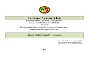 Silabo de Administración Financiera II