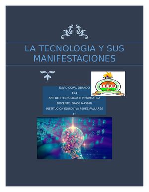 La Tecnologia Y Sus Manifestaciones