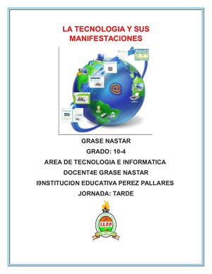 LA TECNOLOGIA Y SUS MANIFESTACIONES