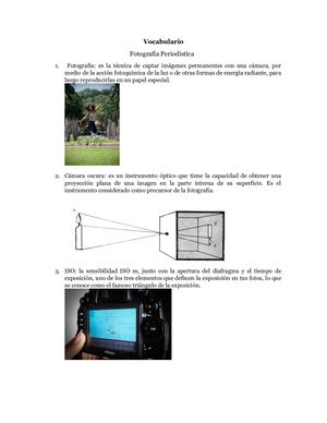 Vocabulario Fotografia