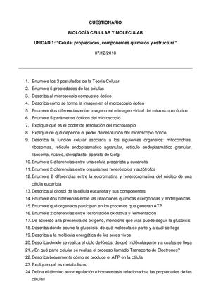 Cuestionario General Unidad 1