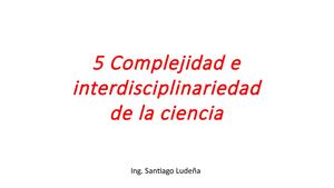 5 Complejidad E Interdisciplinaridad