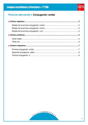 La Conjugacion Verbal