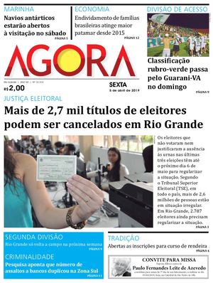 Jornal Agora - Edição 12314 - 5 de Abril de 2019