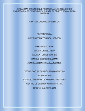 Cartilla organizar Eventos TIC
