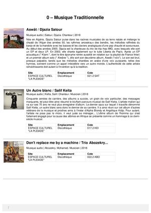 Catalogue Cd Avril 2019