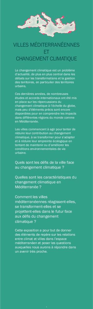 La nouvelle ville - villes méditerranéennes et changement climatique Bd