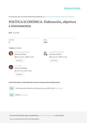 Cuadrado Roura, Jr Libro Pol Economica, 4a Ed 2010