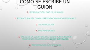 Cómo Se Escribe Un Guion
