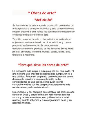 Obras De Arte