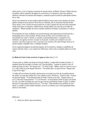 los principales elementos del proyecto de Jesús