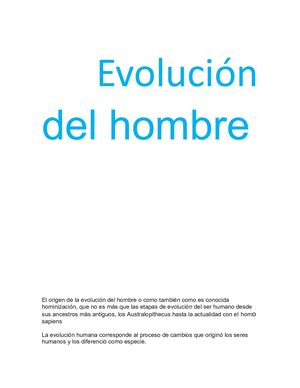 Evolución Del Hombre