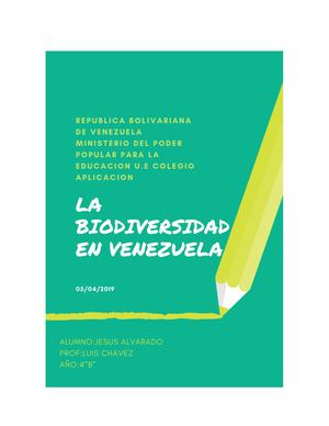 La Biodiversidad En Venezuela