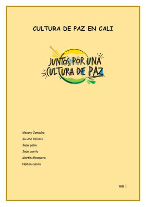 proyecto cultura de paz