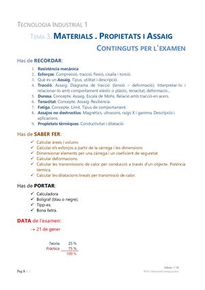 Btx Materials Exa 1819 Continguts