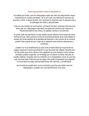 Texto Argumentativo De Tecnologia