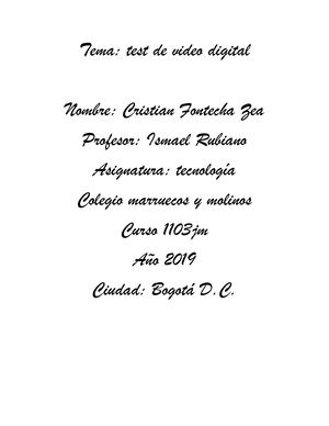 Cuestionario Del Video Digital