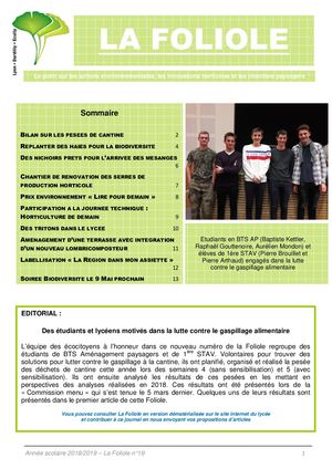 La Foliole n° 19