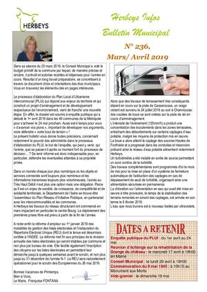 Bulletin Mars 2019