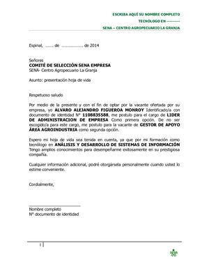 Formato Hoja Vida Sena Completa