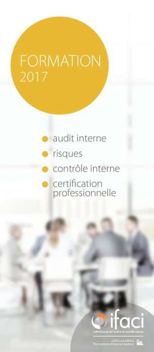 Catalogue Formation IFACI 2017