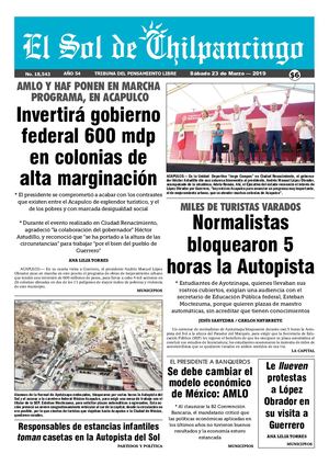 El Sol De Chilpancingo - 23  Marzo  2019 - Seccion A