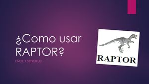 Tutorial De Como Usar Raptor