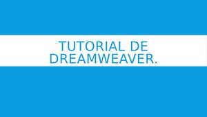 Tutorial De Dreamweaver