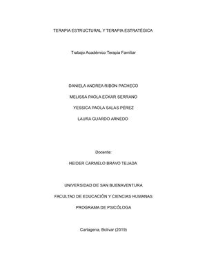 Terapia Estratégica Y Terapia Estructural