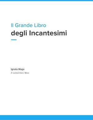 [Pubblicato] Libro Grande