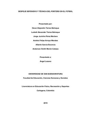 Despeje Defensivo Y Técnica Del Portero