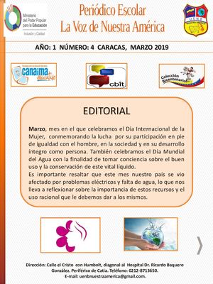 Periódico Escolar Mes De Marzo