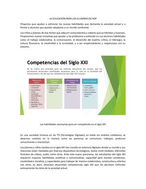 Competencias Para El Siglo Xxi