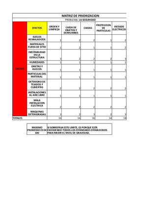 Matriz De Priorizacion