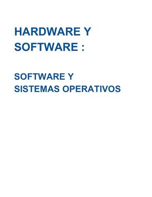 SOFTWERE Y SISTEMAS OPERATIVOS