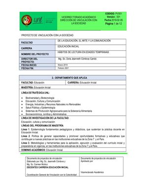 Proyecto De Vinculación Con La Sociedad1