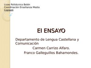Ppt El Ensayo